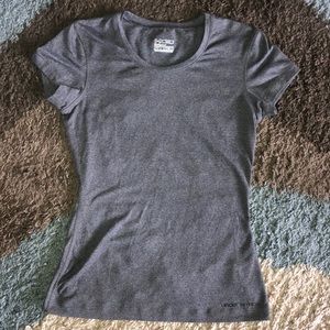 Under Armour Fitted Heat Gear Shirt- Small- Gray